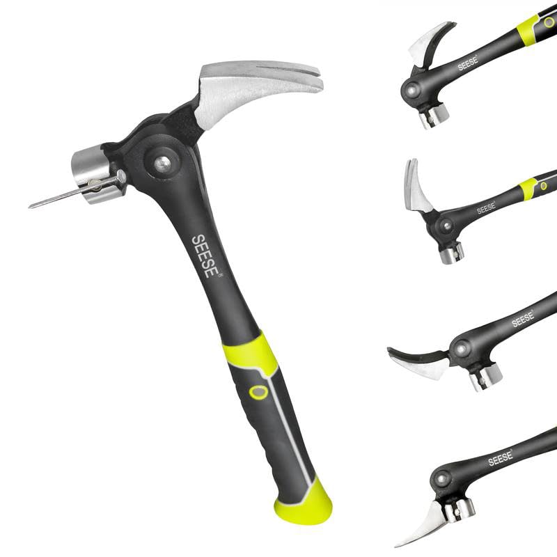 Nail puller hammer with adjustable claw